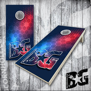 BG "Grunge Hex" Cornhole Boards - Elite Model