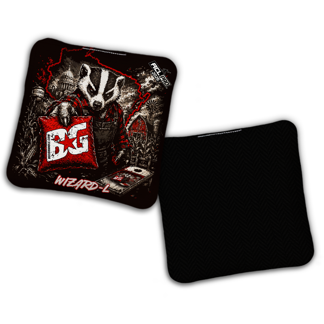 2026 BG Multiple Bag Models "Badger State Bagger" - ACL Pro Stamped Cornhole Bags - SET OF 4 BAGS