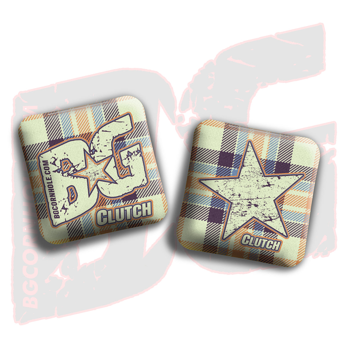 BG Clutch  - “Flannel  Finesse” - Non Stamped Cornhole Bags - SET OF 4 bags