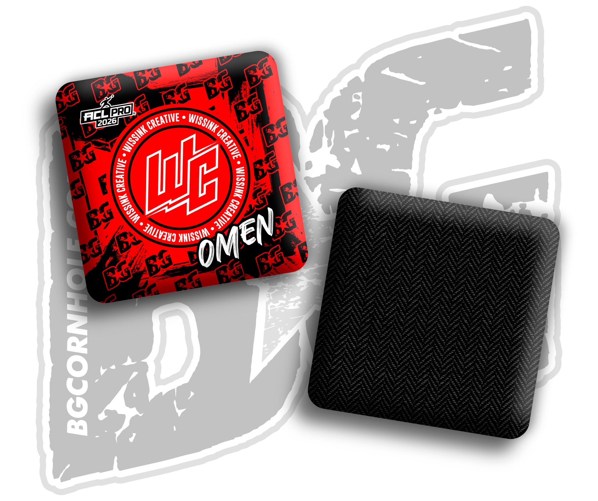 2026 BG Multiple Bag Models "Wissink designs" Collab - ACL Pro Stamped Cornhole Bags - SET OF 4 BAGS
