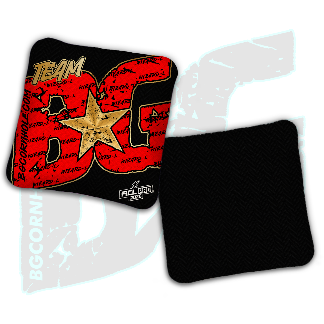 2026 BG Wizard L "Big BG Colormatch" - ACL Pro Stamped Cornhole Bags - SET OF 4 BAGS