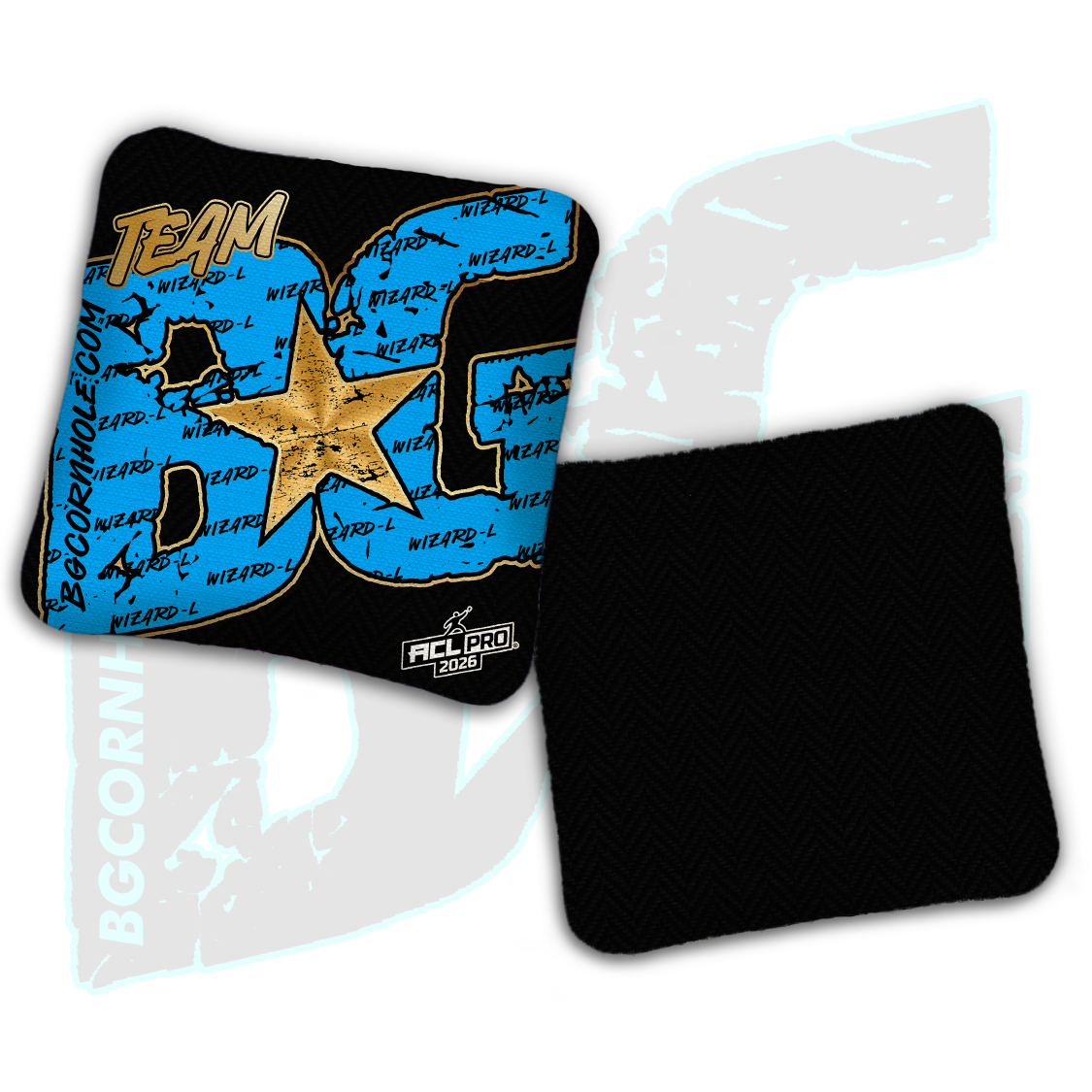 2026 BG Wizard L "Big BG Colormatch" - ACL Pro Stamped Cornhole Bags - SET OF 4 BAGS