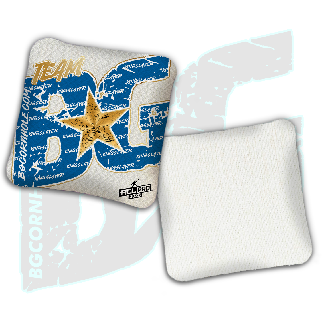2026 BG Kingslayer "Big BG Colormatch" - ACL Pro Stamped Cornhole Bags - SET OF 4 BAGS