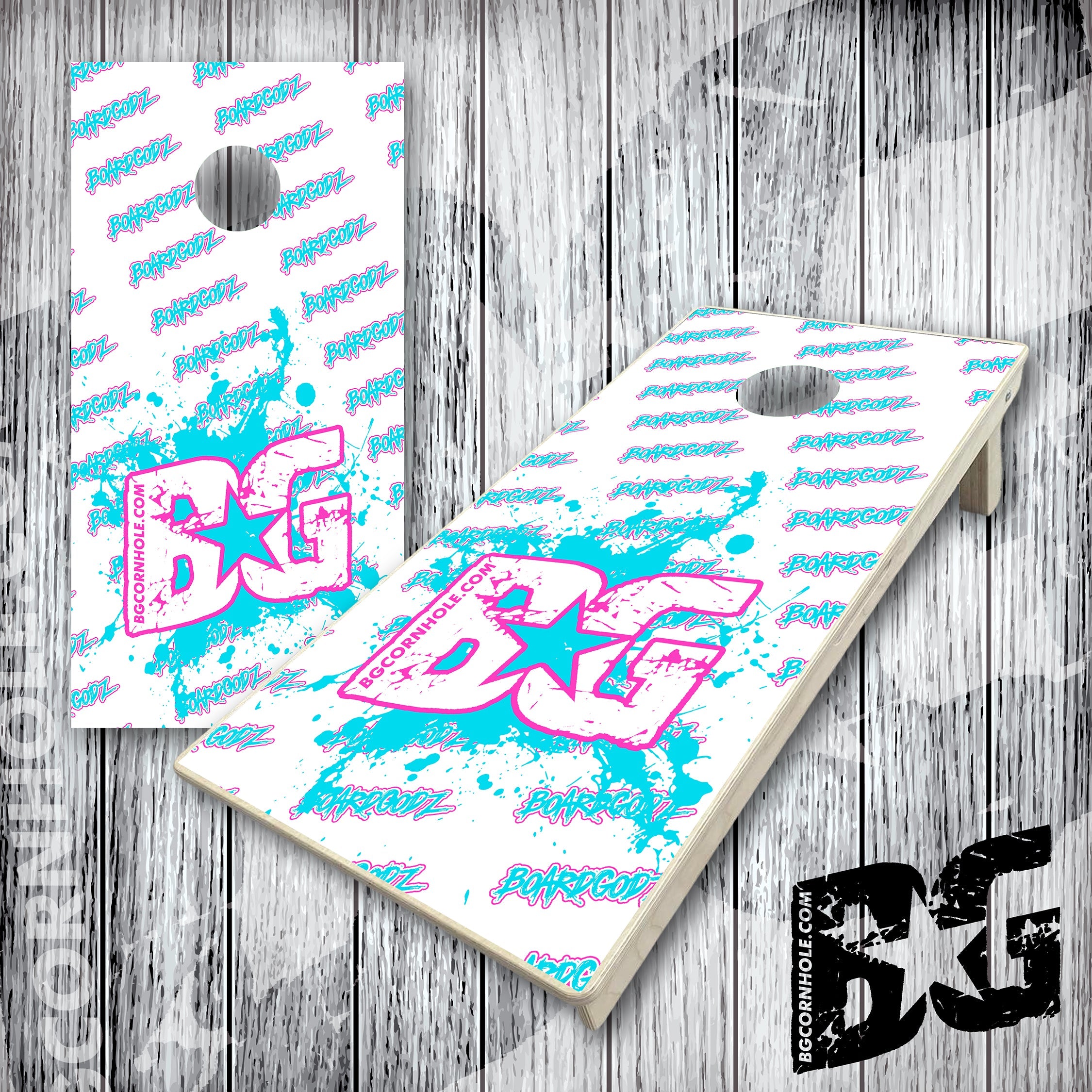 BG "BoardGodz Miami" Cornhole Boards - Elite Model