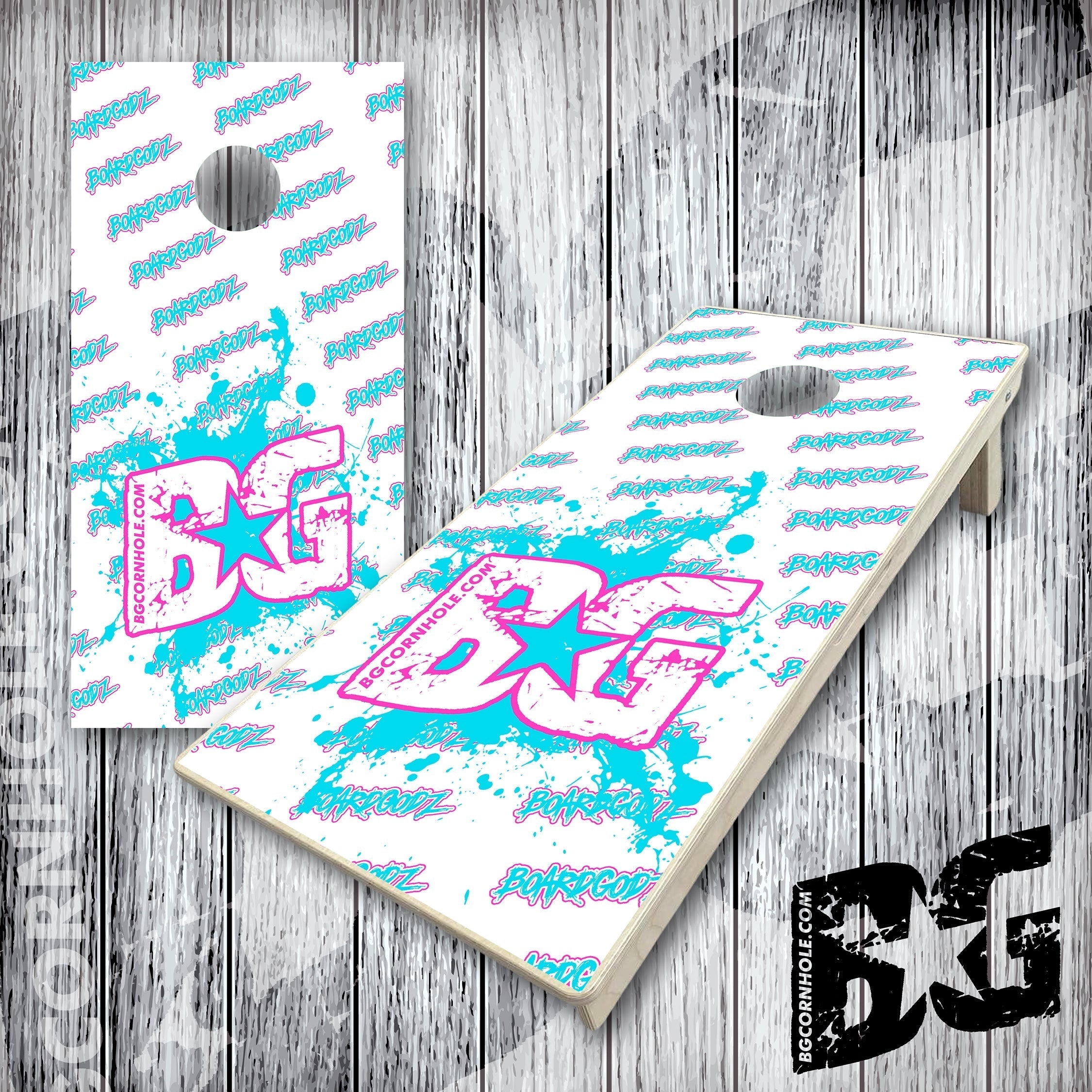 BG "BoardGodz Miami" Cornhole Boards - Elite Model
