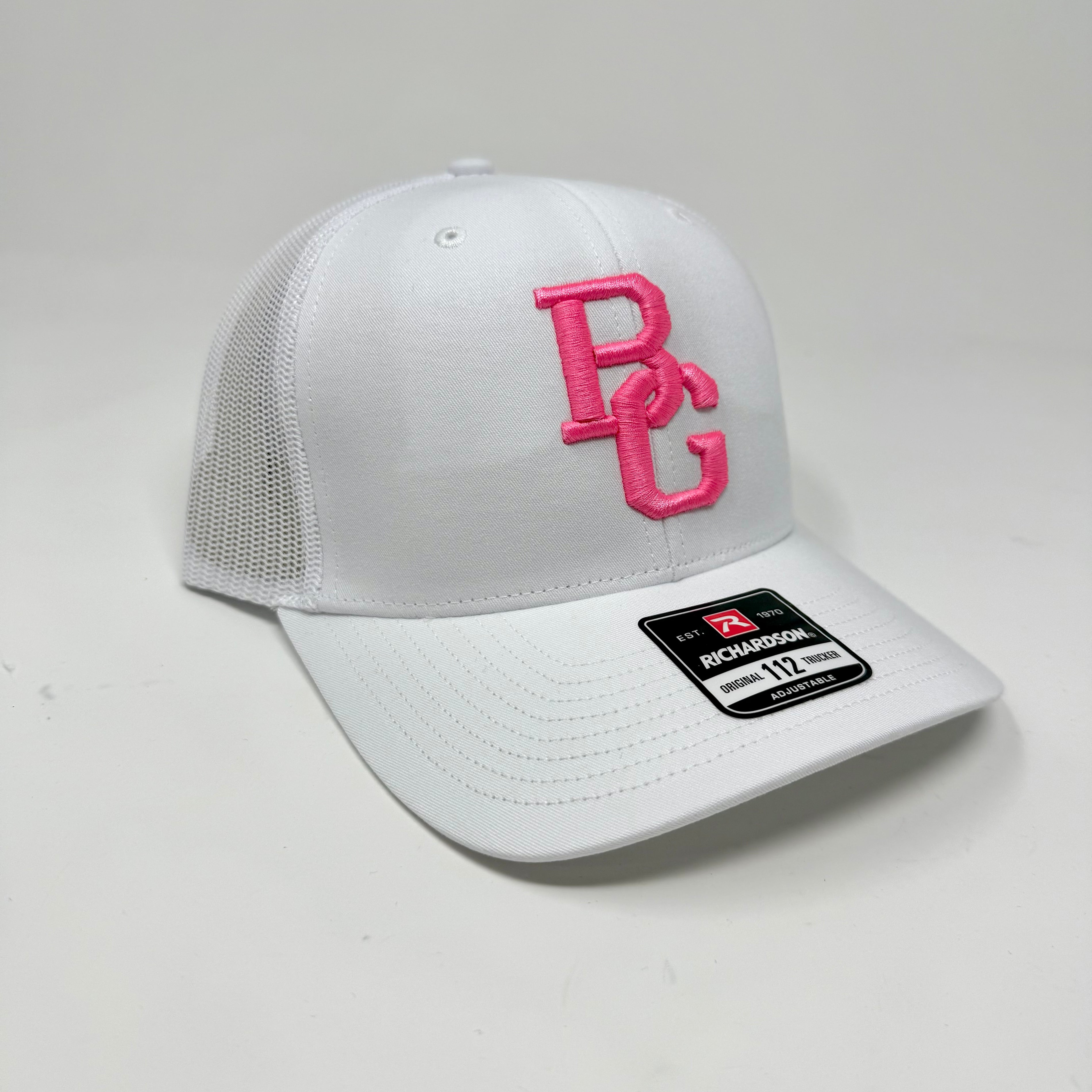 White 112 Trucker Hat - Colored Embroidery - RICHARDSON