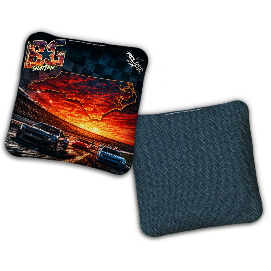 2026 BG Multiple Bag Models "Checkered Flag" - ACL Pro Stamped Cornhole Bags - SET OF 4 BAGS