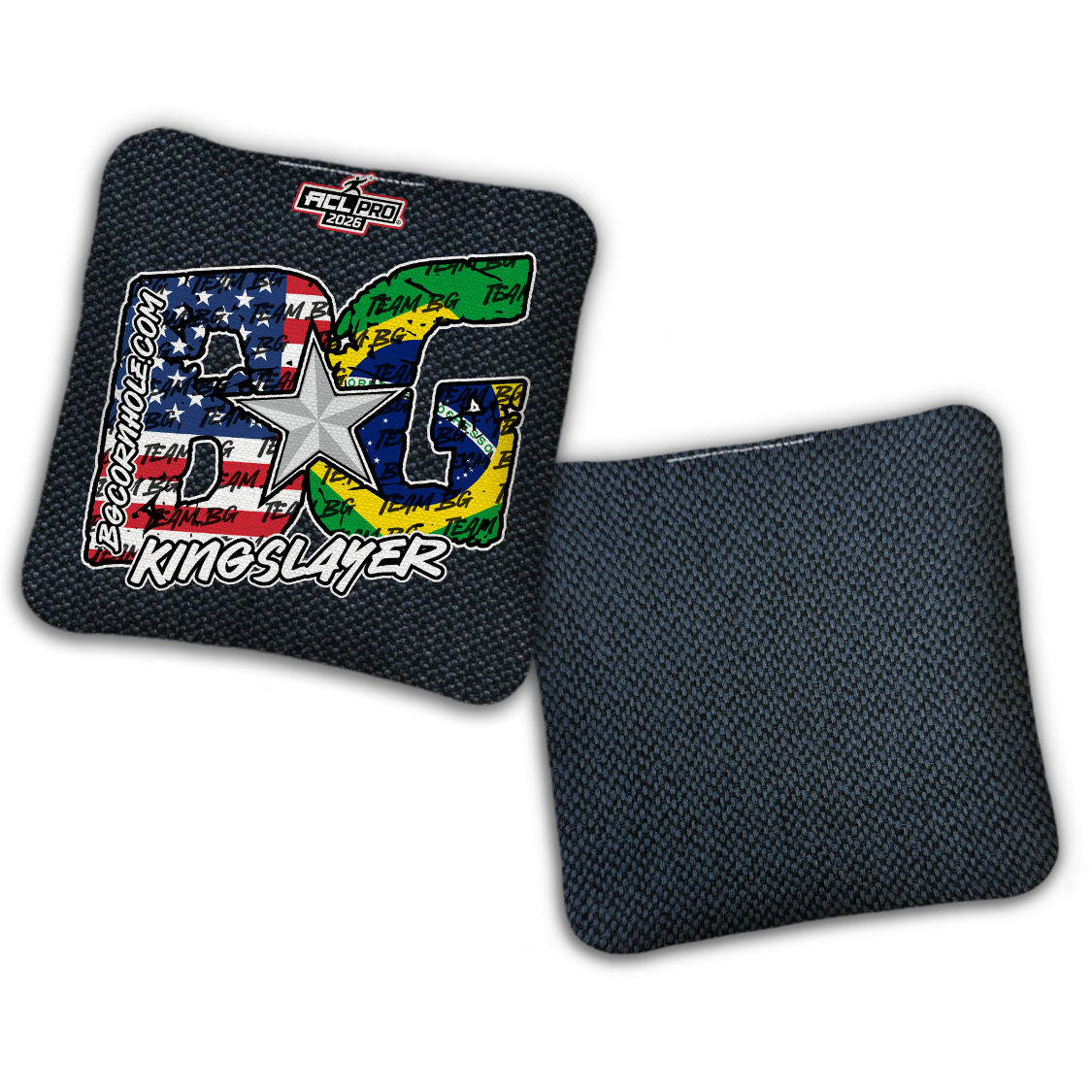 2026 BG Multiple Bag Models "Gabe Clauson Flags" - ACL Pro Stamped Cornhole Bags - SET OF 4 BAGS