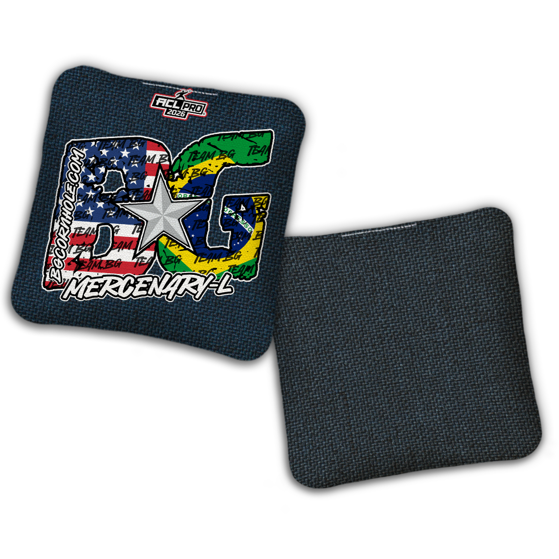 2026 BG Multiple Bag Models "Gabe Clauson Flags" - ACL Pro Stamped Cornhole Bags - SET OF 4 BAGS