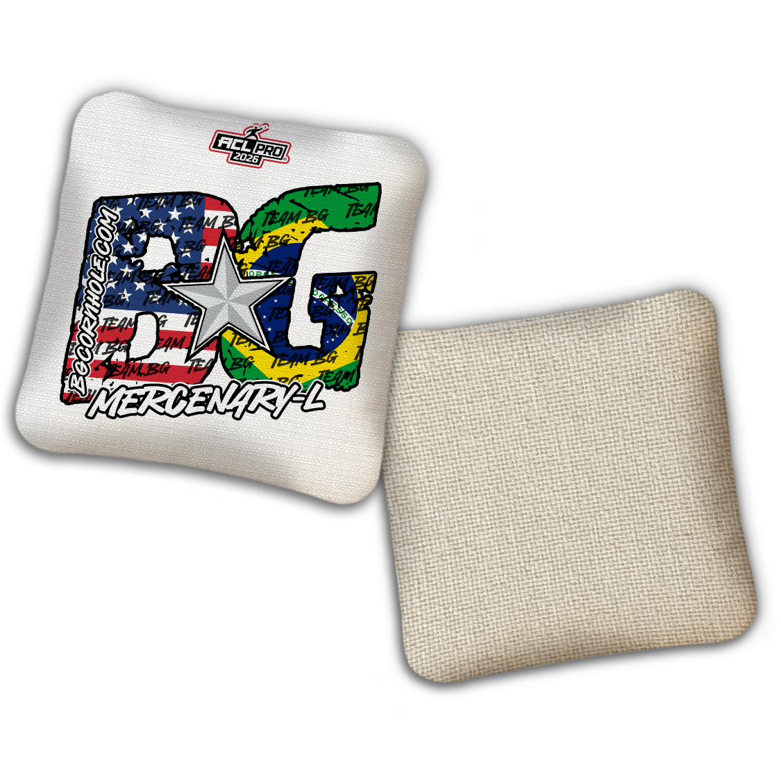 2026 BG Multiple Bag Models "Gabe Clauson Flags" - ACL Pro Stamped Cornhole Bags - SET OF 4 BAGS