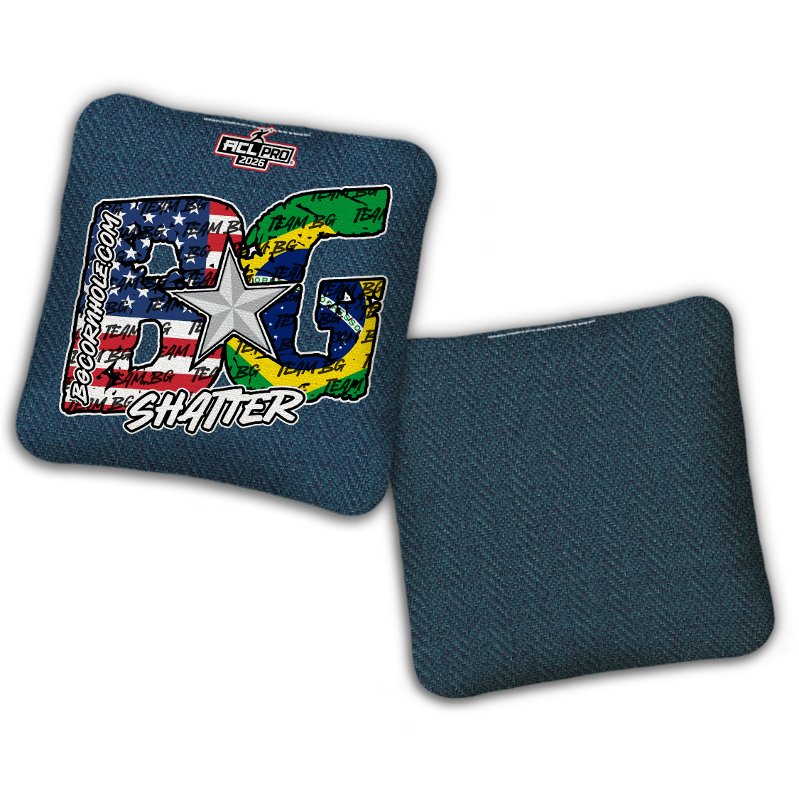 2026 BG Multiple Bag Models "Gabe Clauson Flags" - ACL Pro Stamped Cornhole Bags - SET OF 4 BAGS