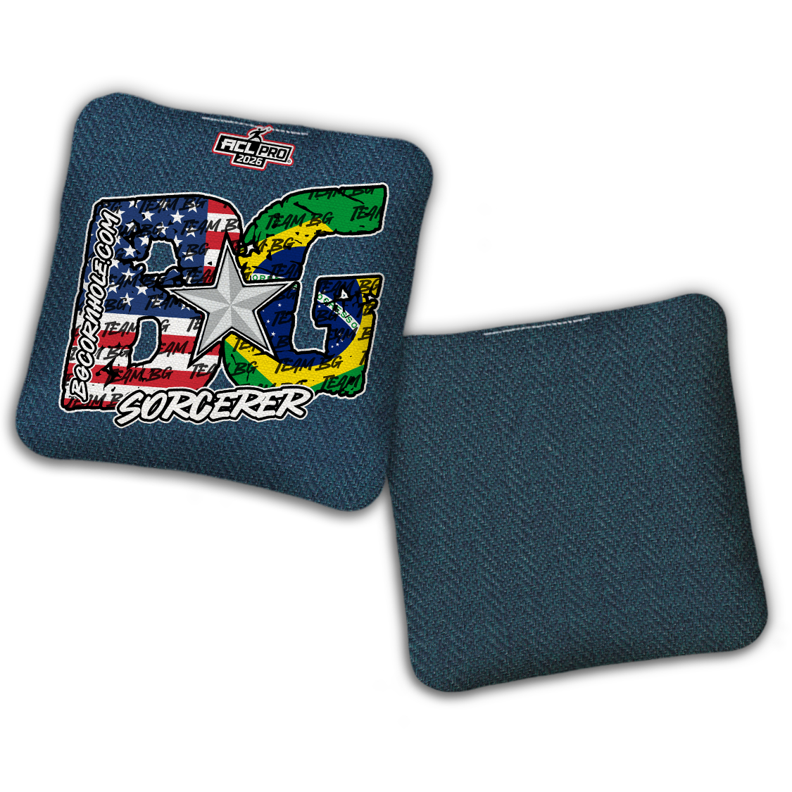 2026 BG Multiple Bag Models "Gabe Clauson Flags" - ACL Pro Stamped Cornhole Bags - SET OF 4 BAGS