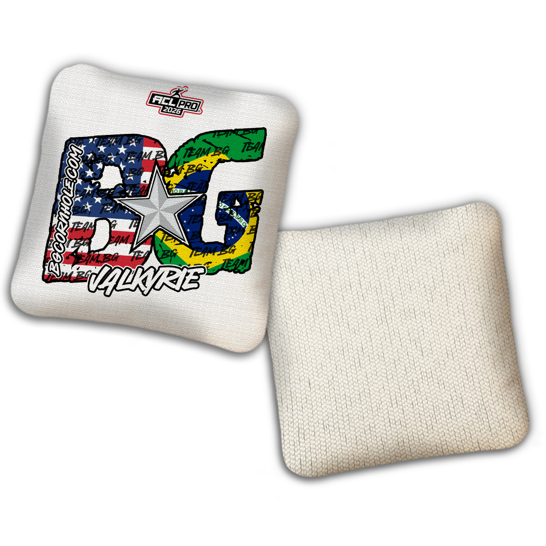 2026 BG Multiple Bag Models "Gabe Clauson Flags" - ACL Pro Stamped Cornhole Bags - SET OF 4 BAGS
