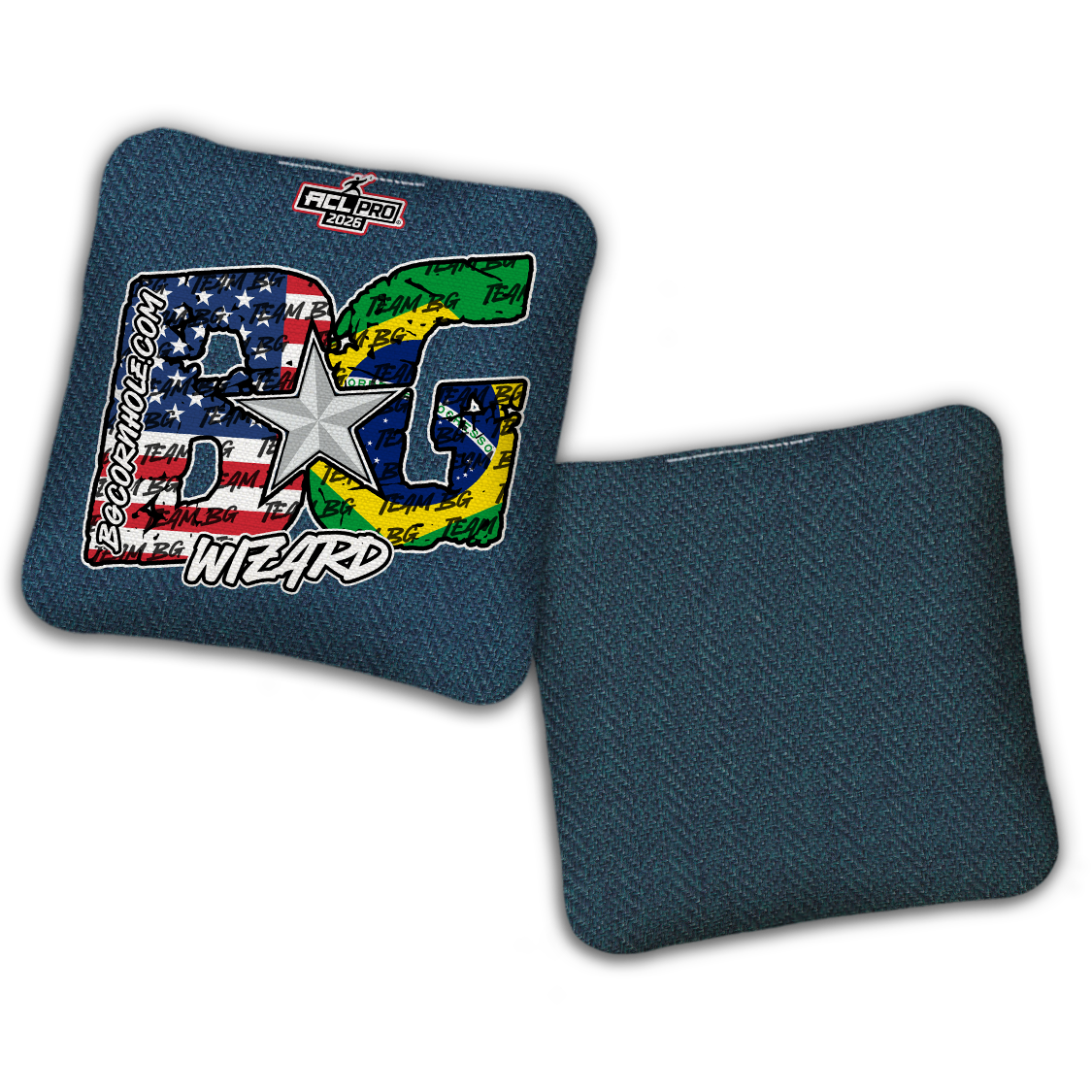 2026 BG Multiple Bag Models "Gabe Clauson Flags" - ACL Pro Stamped Cornhole Bags - SET OF 4 BAGS