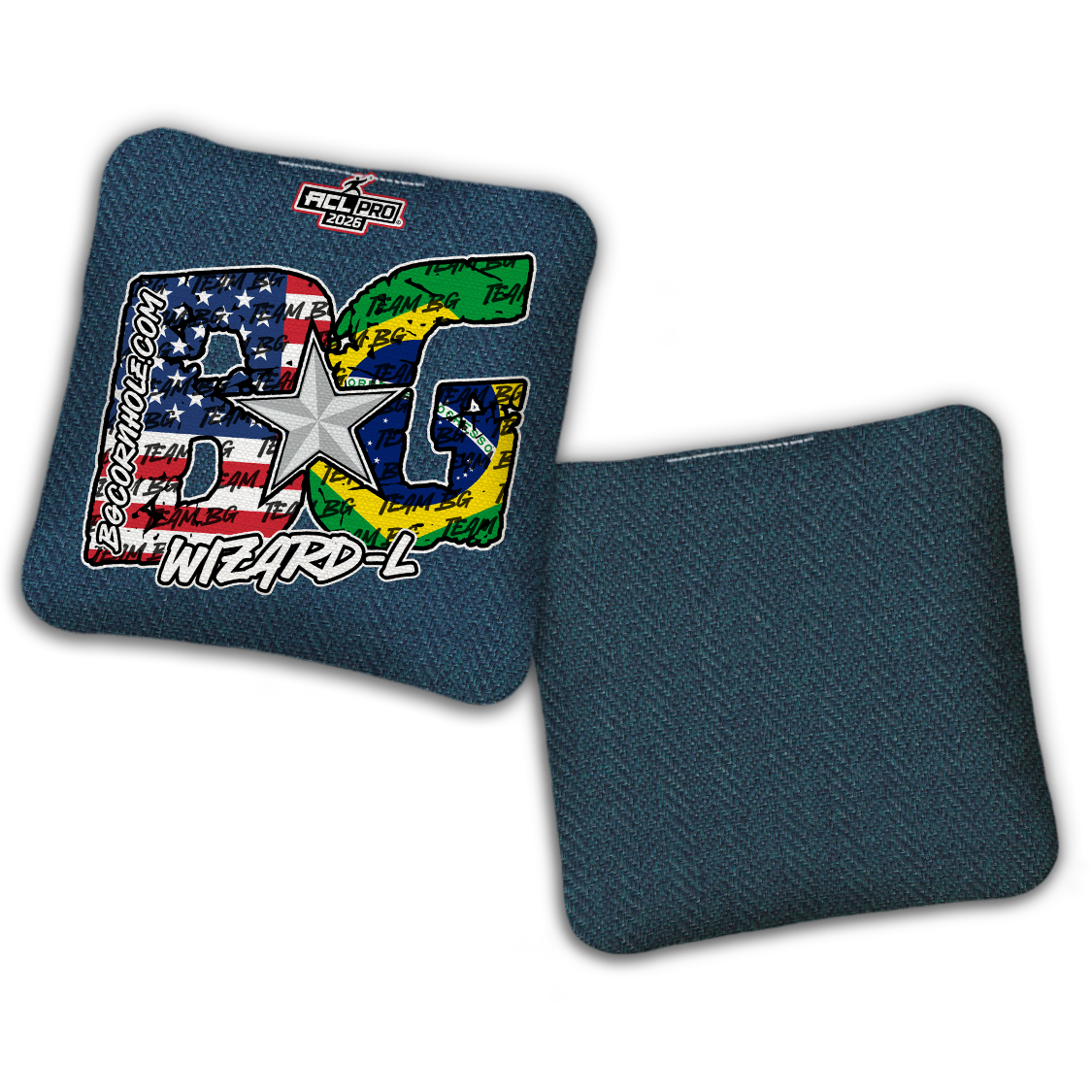 2026 BG Multiple Bag Models "Gabe Clauson Flags" - ACL Pro Stamped Cornhole Bags - SET OF 4 BAGS