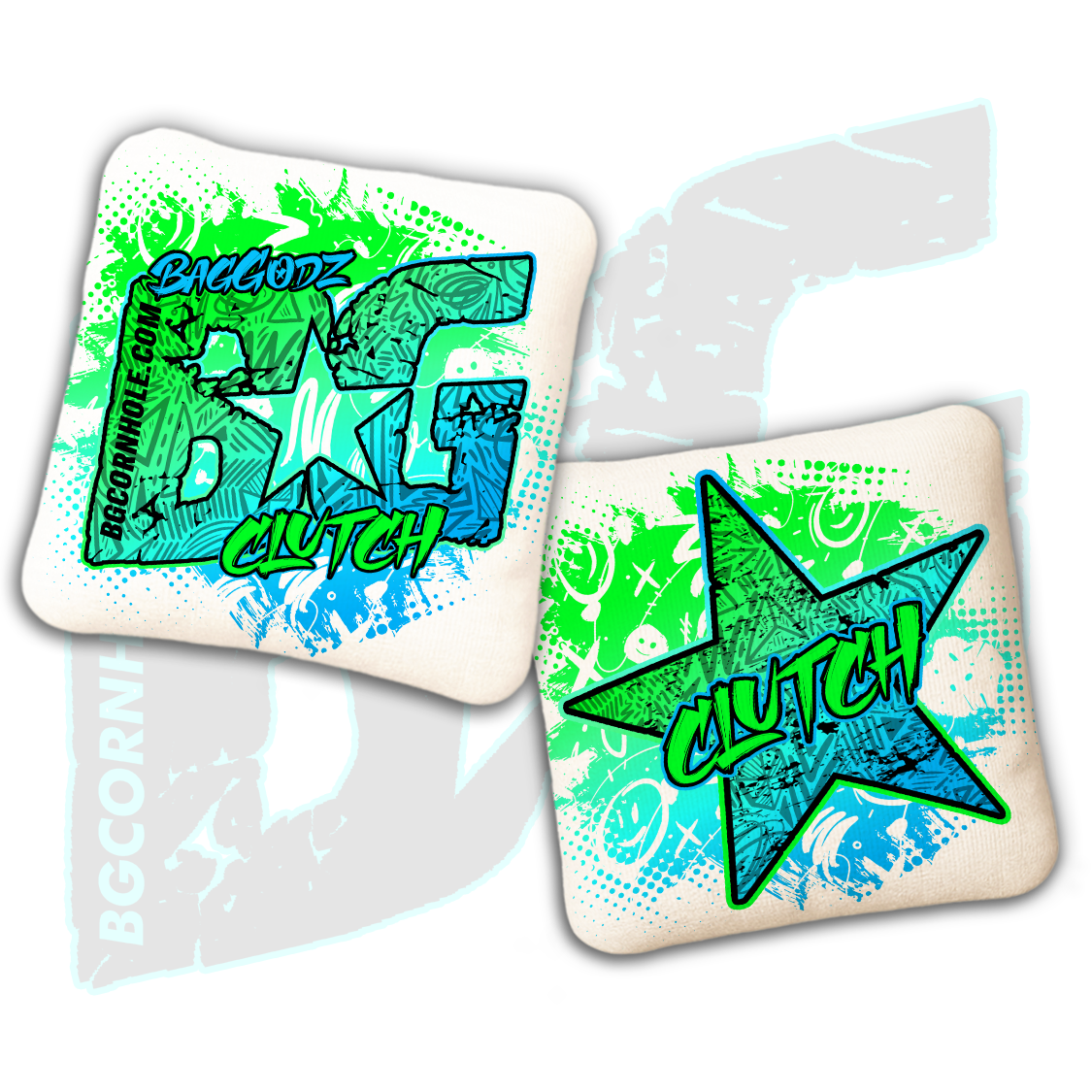 BG Multiple Bag Models  - "Hyper Ink" - Non Stamped Cornhole Bags - SET OF 4 bags