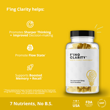 Load image into Gallery viewer, F'ing "Clarity" Supplement - Brain Fog Relief | Improve Memory &amp; Focus