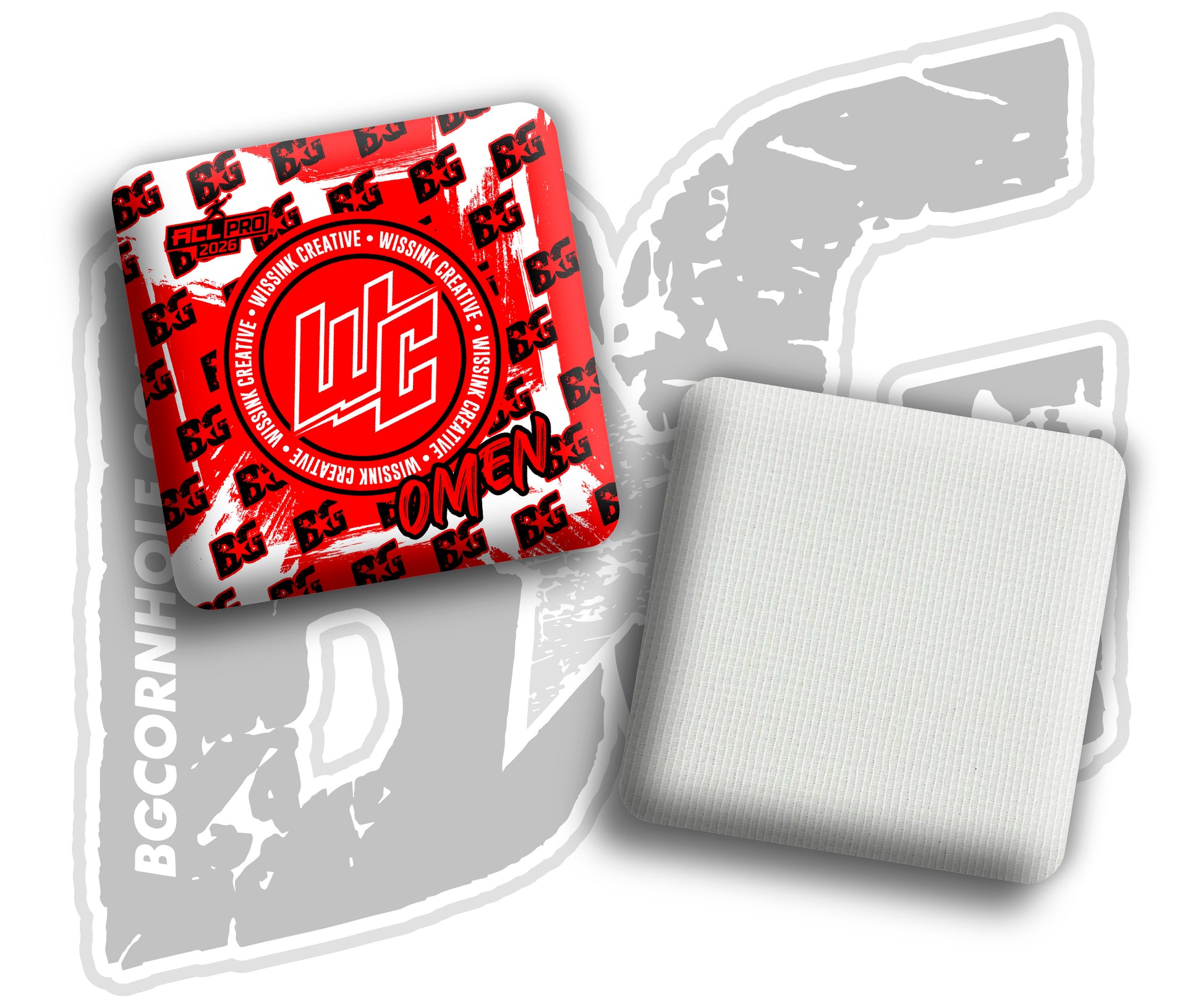 2026 BG Multiple Bag Models "Wissink designs" Collab - ACL Pro Stamped Cornhole Bags - SET OF 4 BAGS