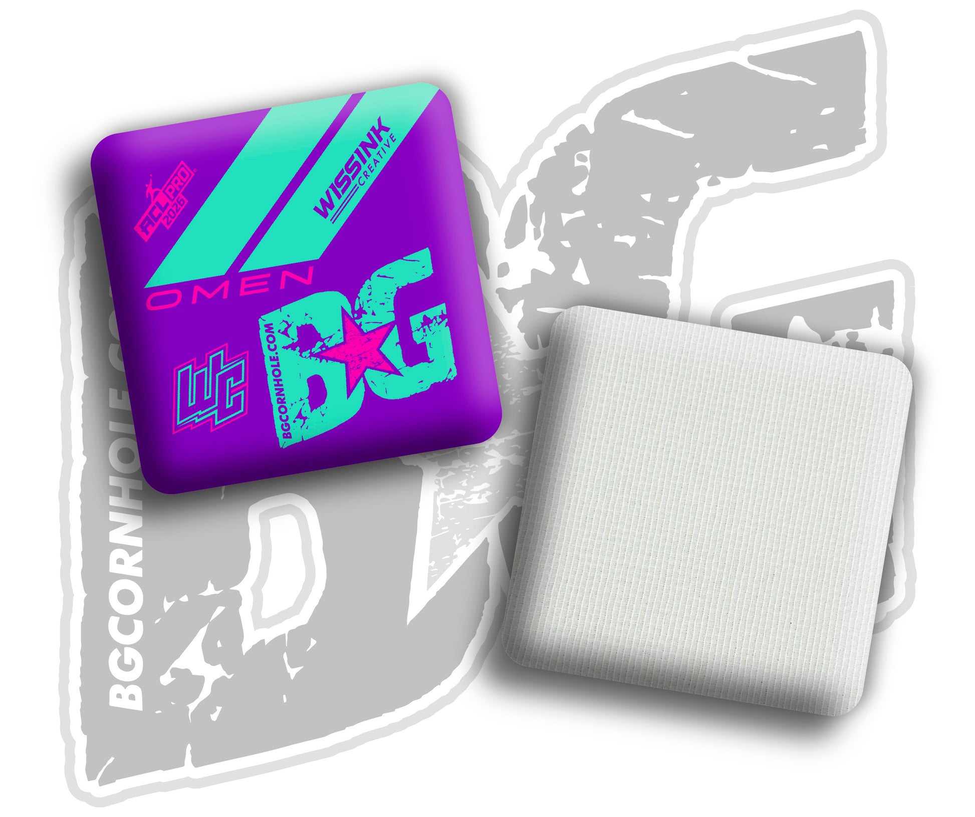 2026 BG Multiple Bag Models "Wissink designs" Collab - ACL Pro Stamped Cornhole Bags - SET OF 4 BAGS