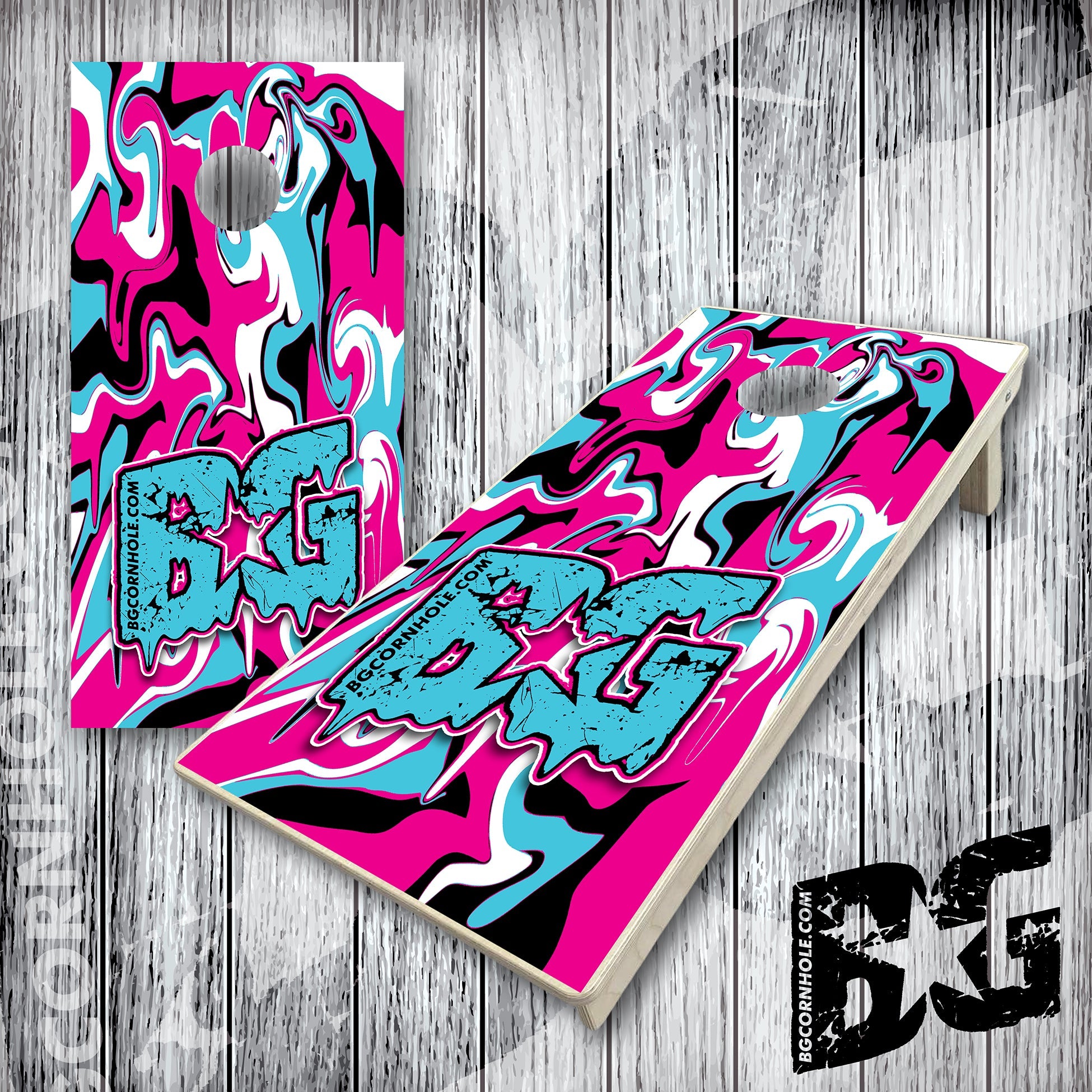 BG "Drip Trip Miami" Cornhole Boards - Elite Model