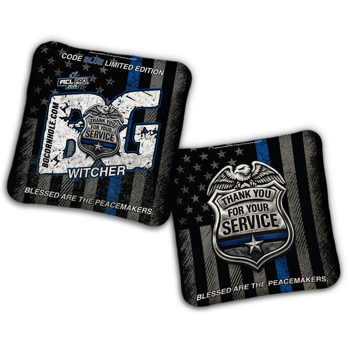 2026 BG "Code Blue" - ACL Pro Stamped Cornhole Bags - SET OF 4 BAGS