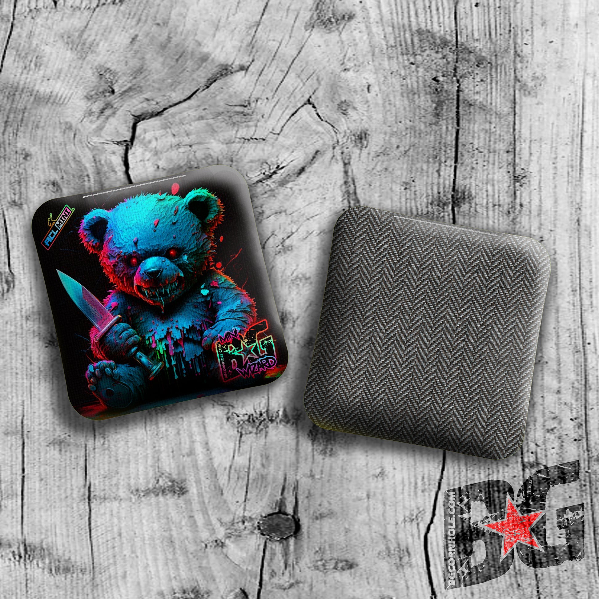 MULTIPLE BAG TYPES - BG MAD TEDDY 4" Mini Cornhole Bags- Set of 4 Bags