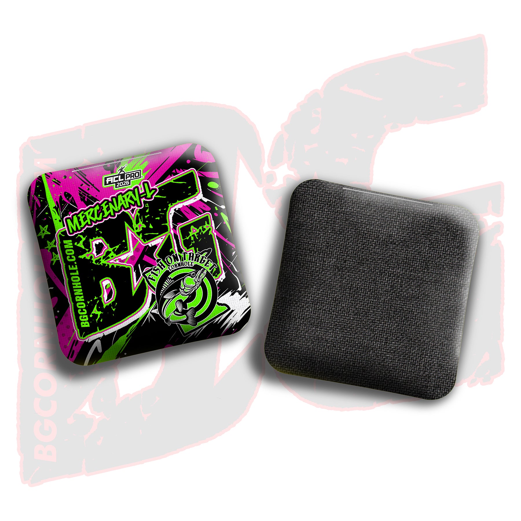 2026 BG Multiple Bag Models"Fish On Target Slash” Collab - ACL Pro Stamped Cornhole Bags - SET OF 4 BAGS