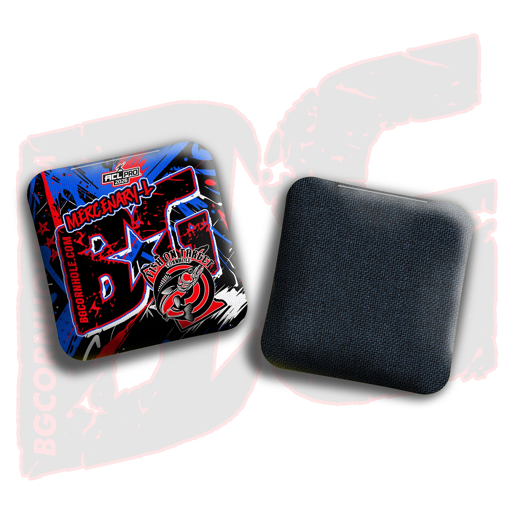 2026 BG Multiple Bag Models"Fish On Target Slash” Collab - ACL Pro Stamped Cornhole Bags - SET OF 4 BAGS