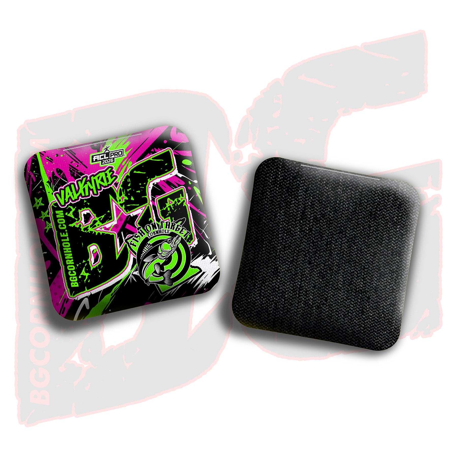 2026 BG Multiple Bag Models"Fish On Target Slash” Collab - ACL Pro Stamped Cornhole Bags - SET OF 4 BAGS