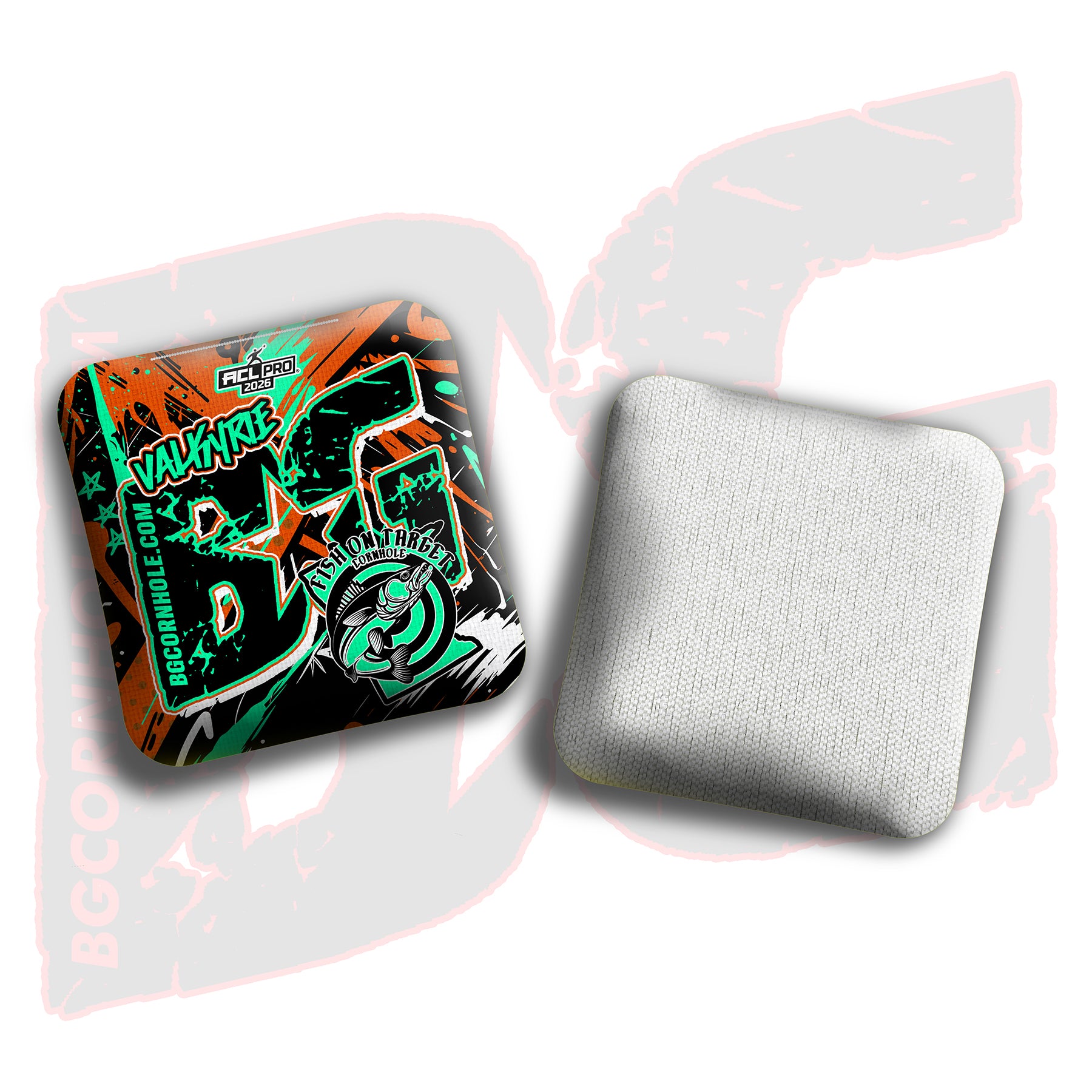 2026 BG Multiple Bag Models"Fish On Target Slash” Collab - ACL Pro Stamped Cornhole Bags - SET OF 4 BAGS