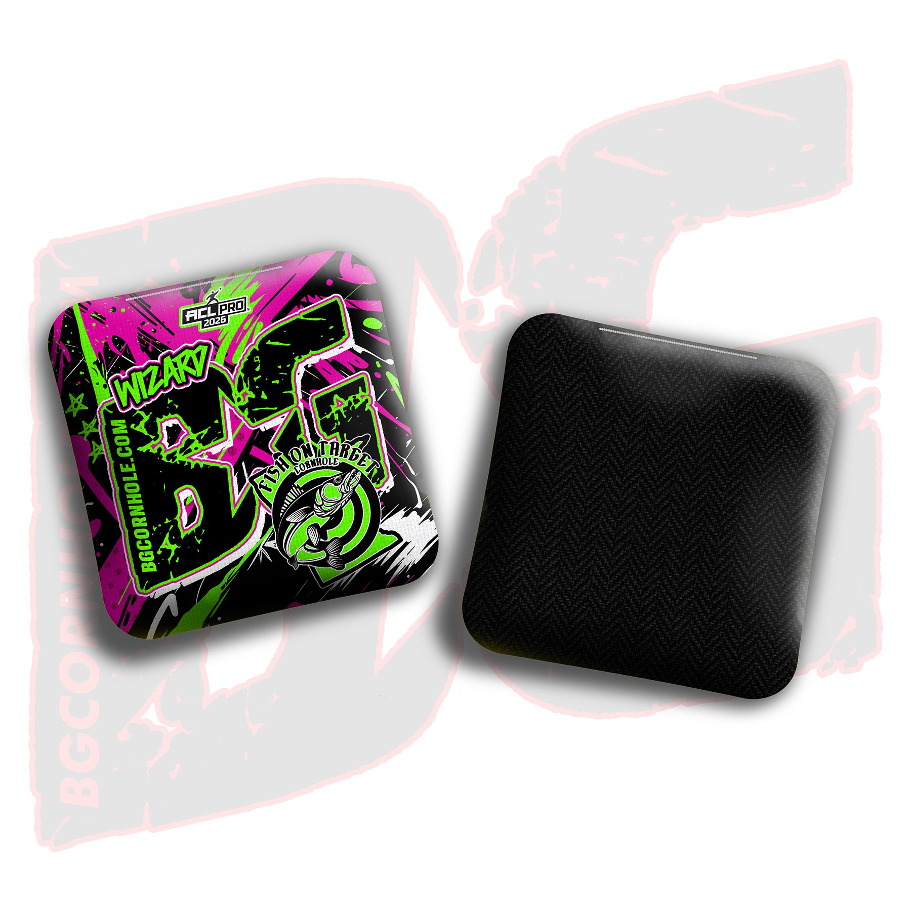 2026 BG Multiple Bag Models"Fish On Target Slash” Collab - ACL Pro Stamped Cornhole Bags - SET OF 4 BAGS