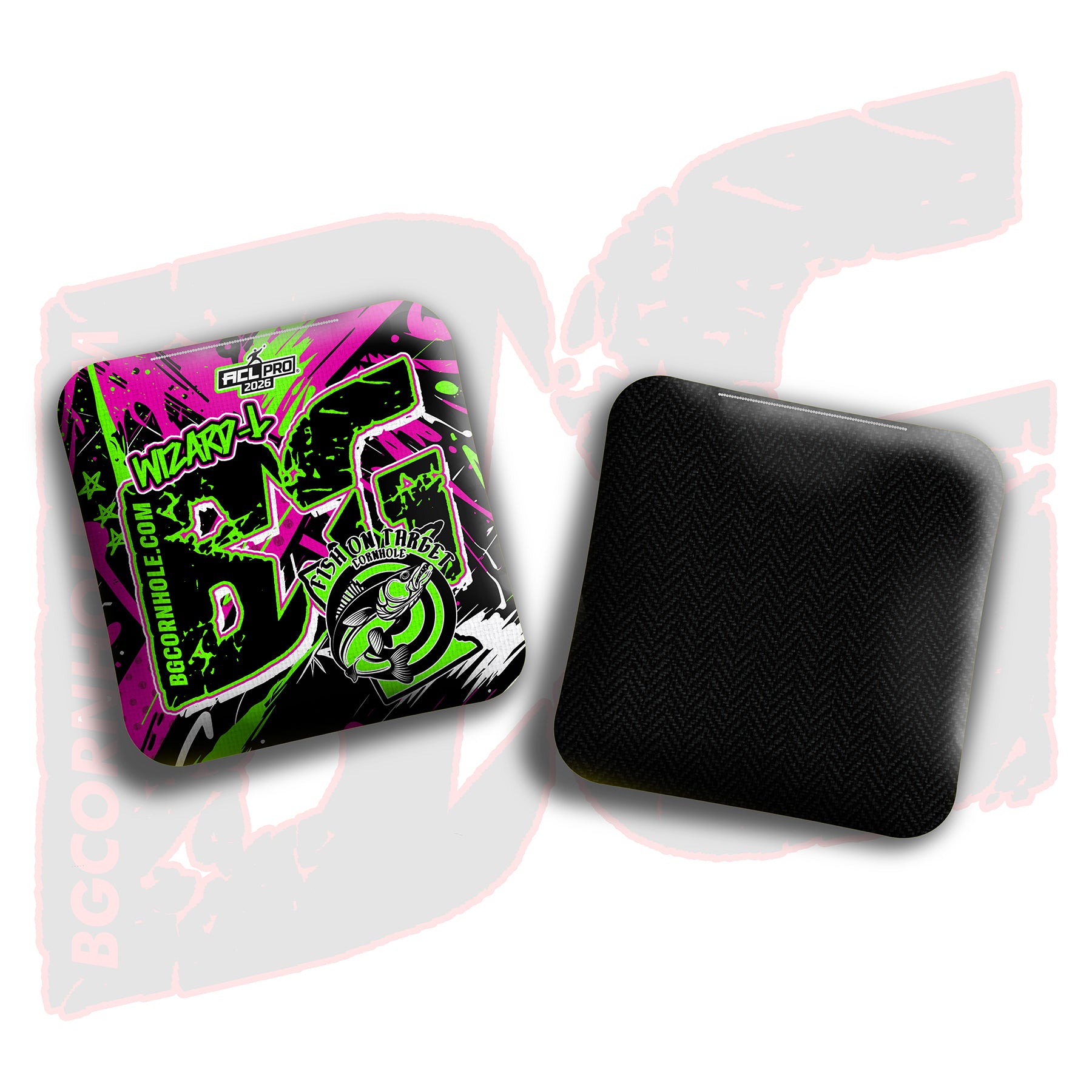 2026 BG Multiple Bag Models"Fish On Target Slash” Collab - ACL Pro Stamped Cornhole Bags - SET OF 4 BAGS