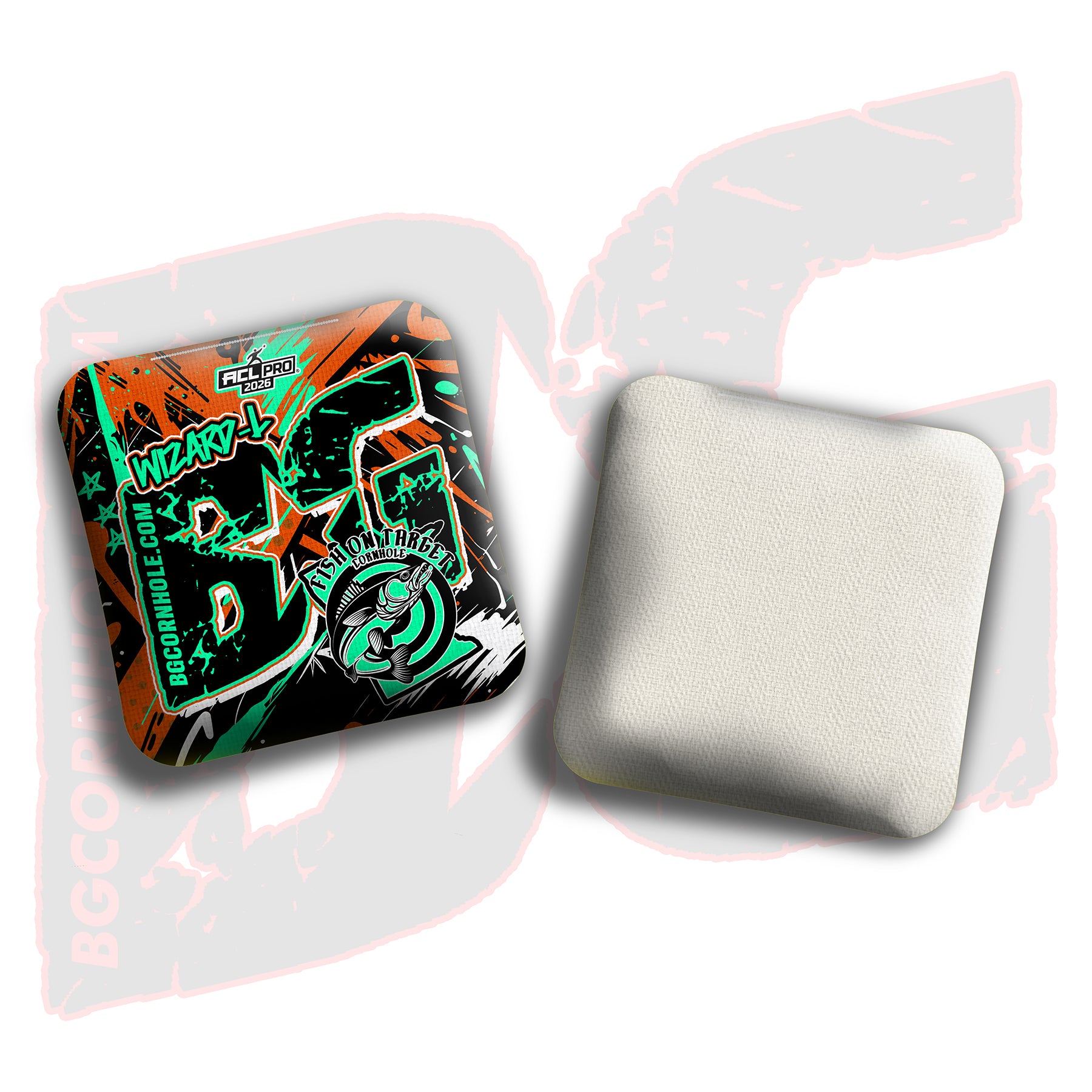 2026 BG Multiple Bag Models"Fish On Target Slash” Collab - ACL Pro Stamped Cornhole Bags - SET OF 4 BAGS