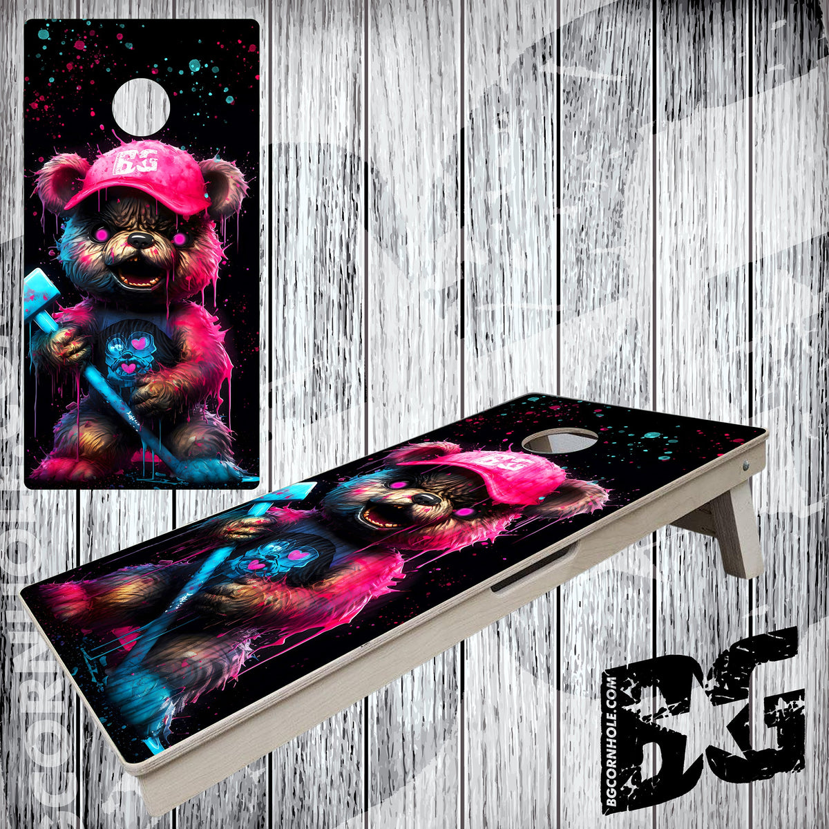 BG "Mad Teddy 2.0" Cornhole Boards - Elite Model