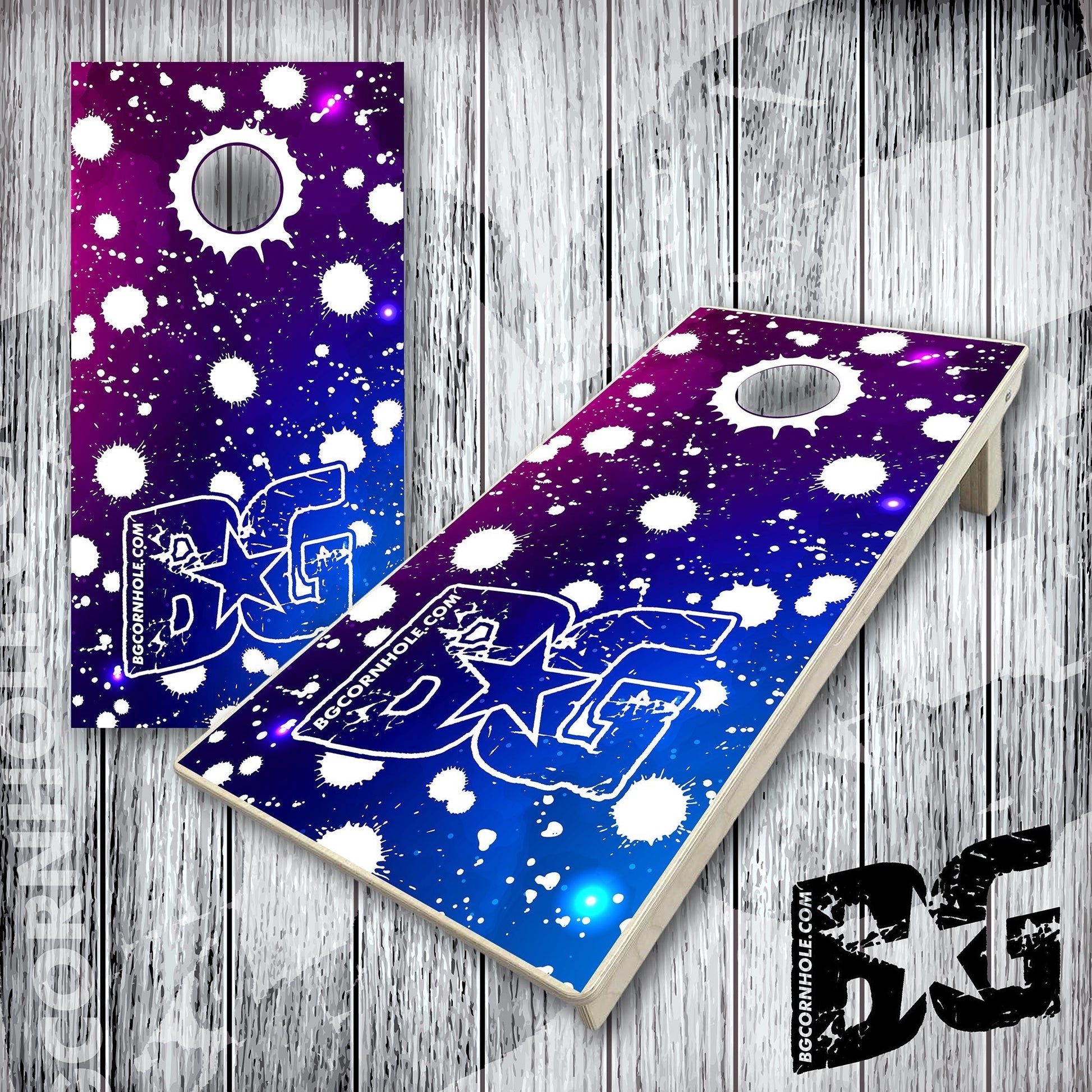 BG "Galaxy Splatter" Cornhole Boards - Elite Model