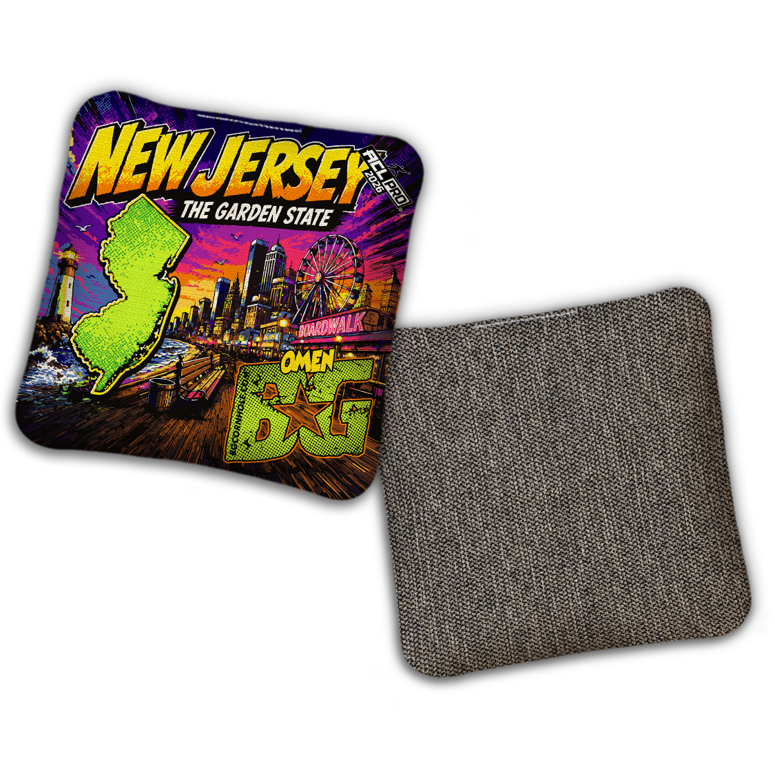 2026 BG Multiple Bag Models "THE GARDEN STATE NJ" - ACL Pro Stamped Cornhole Bags - SET OF 4 BAGS