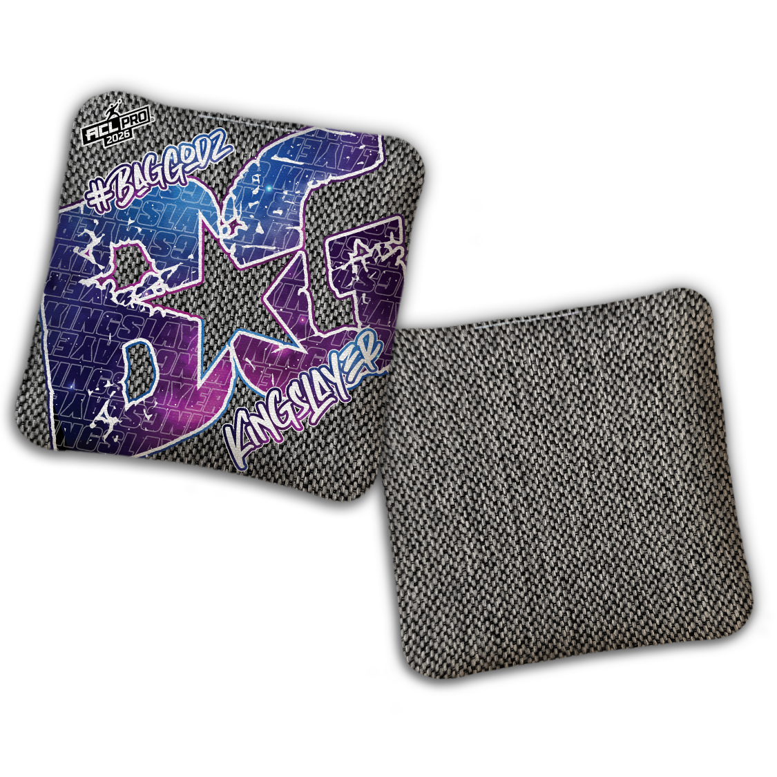 2026 BG Kingslayer "Gray Colormatch" - ACL Pro Stamped Cornhole Bags - SET OF 4 BAGS