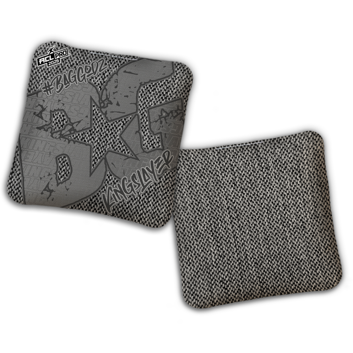 2026 BG Kingslayer "Gray Colormatch" - ACL Pro Stamped Cornhole Bags - SET OF 4 BAGS