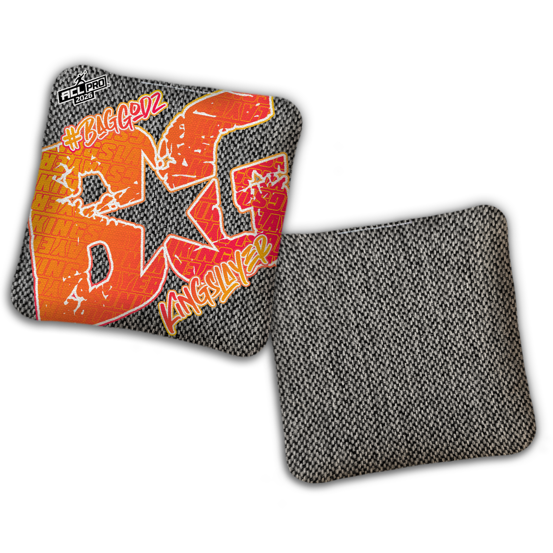 2026 BG Kingslayer "Gray Colormatch" - ACL Pro Stamped Cornhole Bags - SET OF 4 BAGS