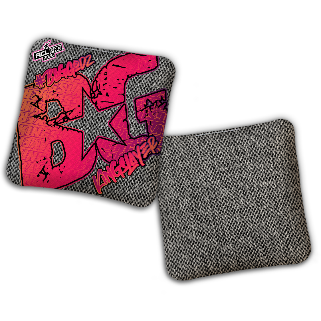 2026 BG Kingslayer "Gray Colormatch" - ACL Pro Stamped Cornhole Bags - SET OF 4 BAGS