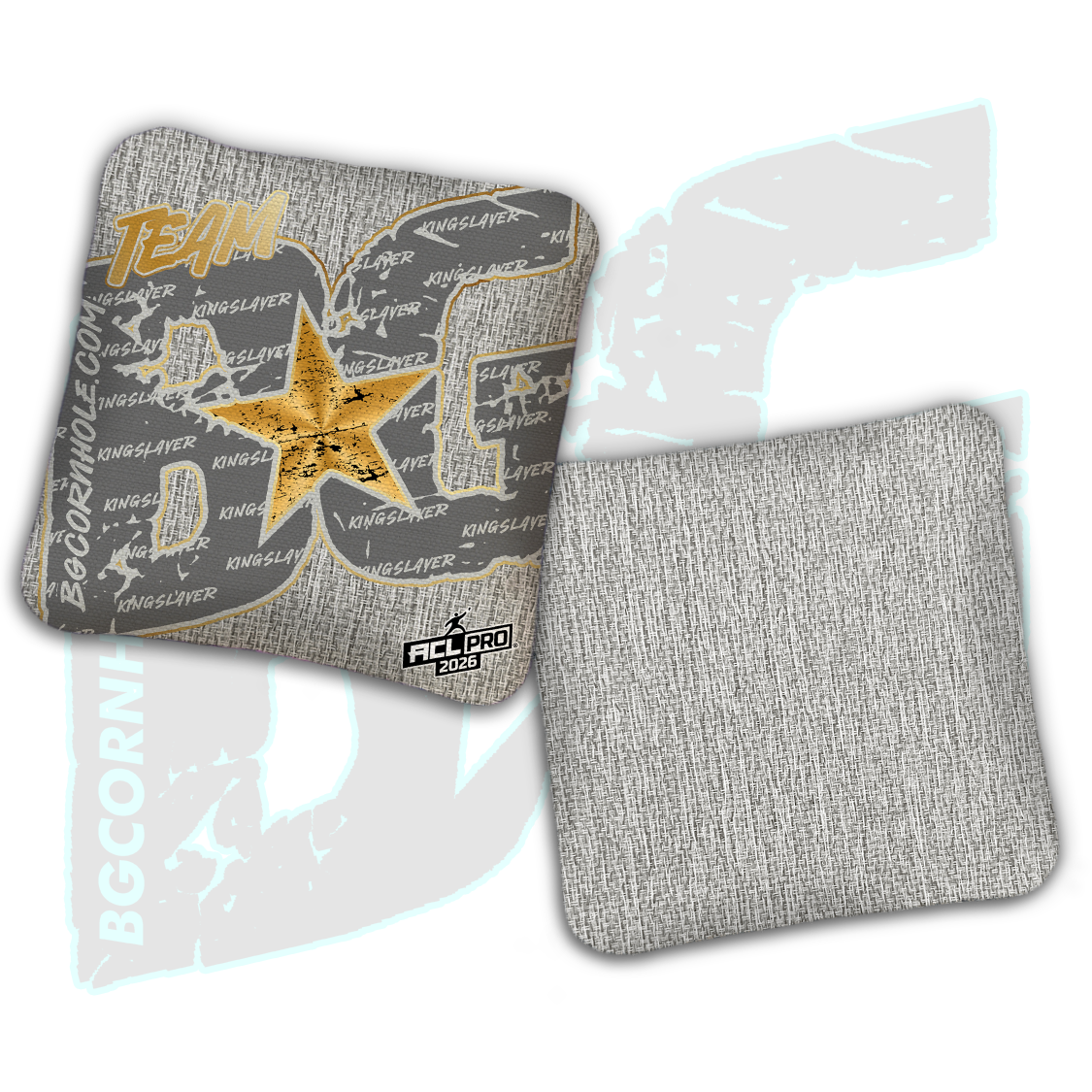 2026 BG Kingslayer "Big BG Colormatch" - ACL Pro Stamped Cornhole Bags - SET OF 4 BAGS
