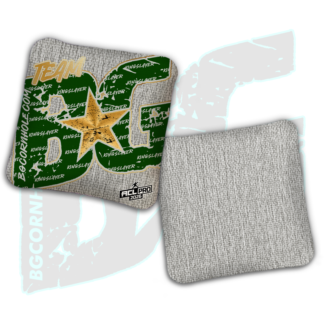 2026 BG Kingslayer "Big BG Colormatch" - ACL Pro Stamped Cornhole Bags - SET OF 4 BAGS