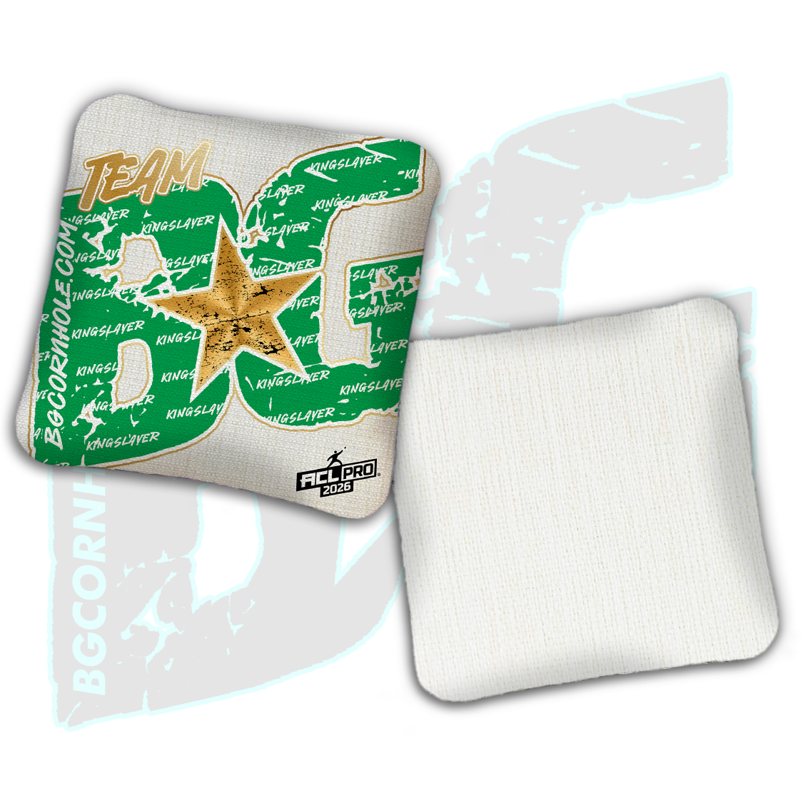 2026 BG Kingslayer "Big BG Colormatch" - ACL Pro Stamped Cornhole Bags - SET OF 4 BAGS