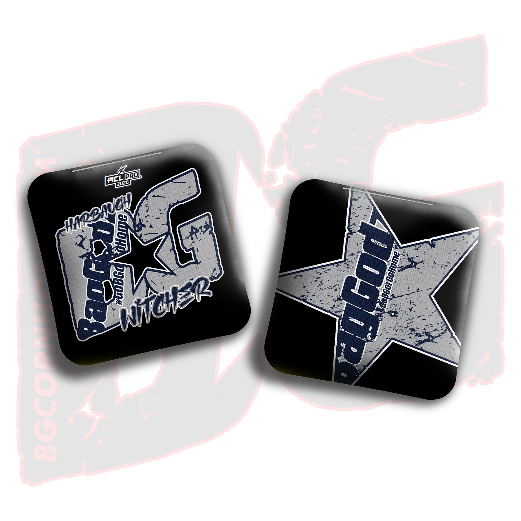 2026 BG Multiple Bag Models  - "Devon Harbaugh” - ACL Pro Stamped Cornhole Bags - SET OF 4 BAGS