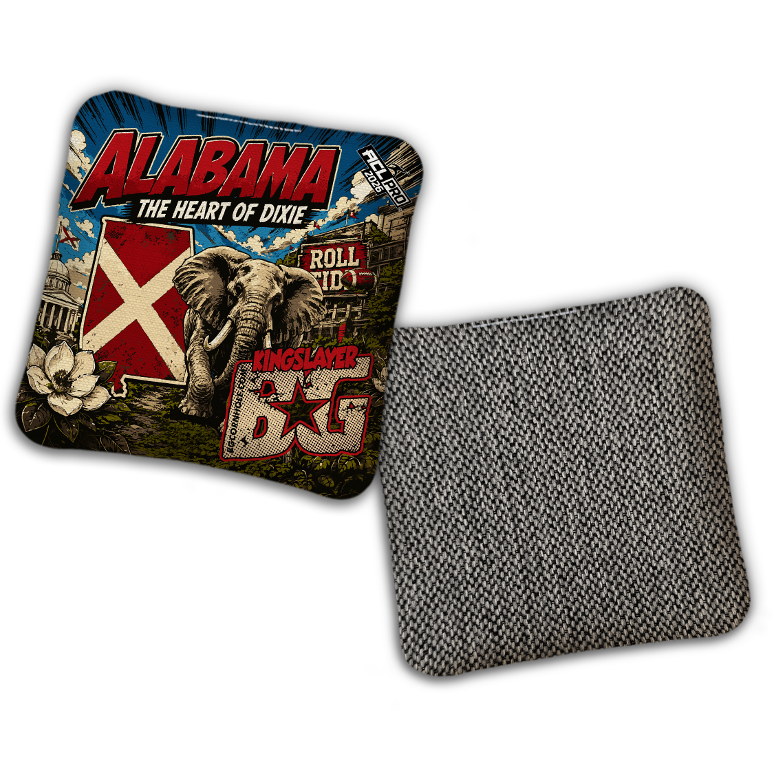 2026 BG Multiple Bag Models "HEART OF DIXIE AL" - ACL Pro Stamped Cornhole Bags - SET OF 4 BAGS