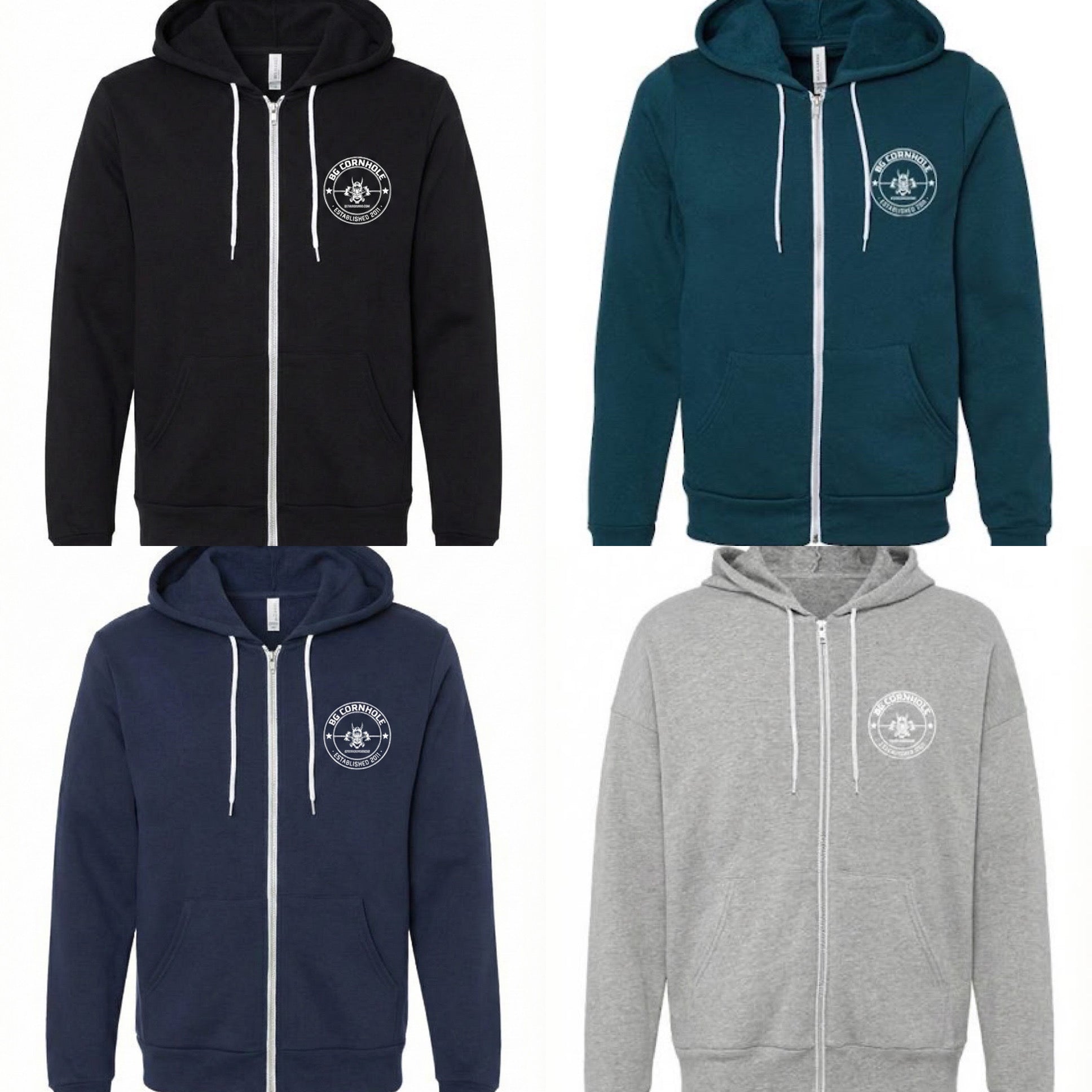 BG Unisex Sponge Fleece Full-Zip Hoodie - Multiple Colors