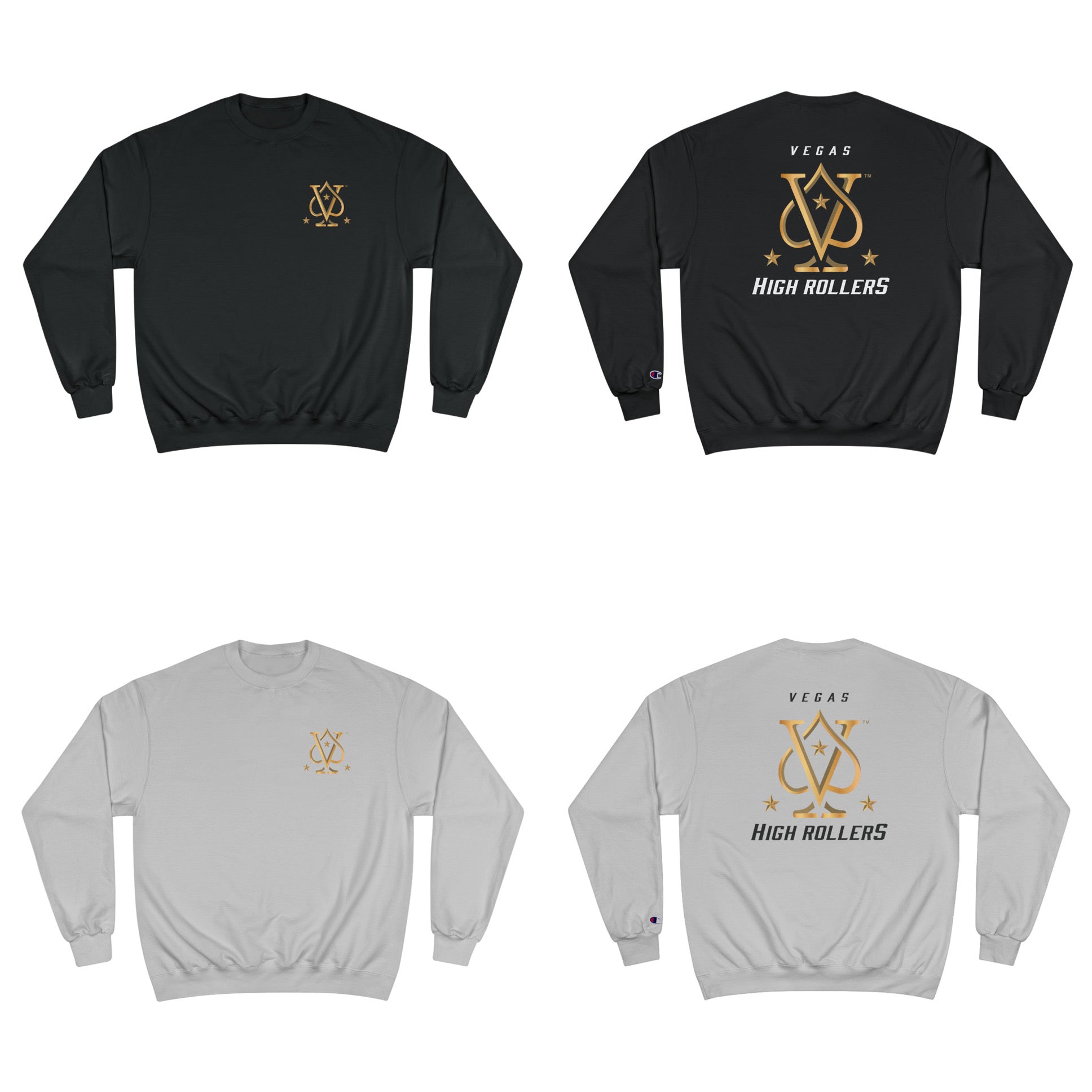 Vegas High Rollers Double Side Champion Sweatshirt - Multiple Colors