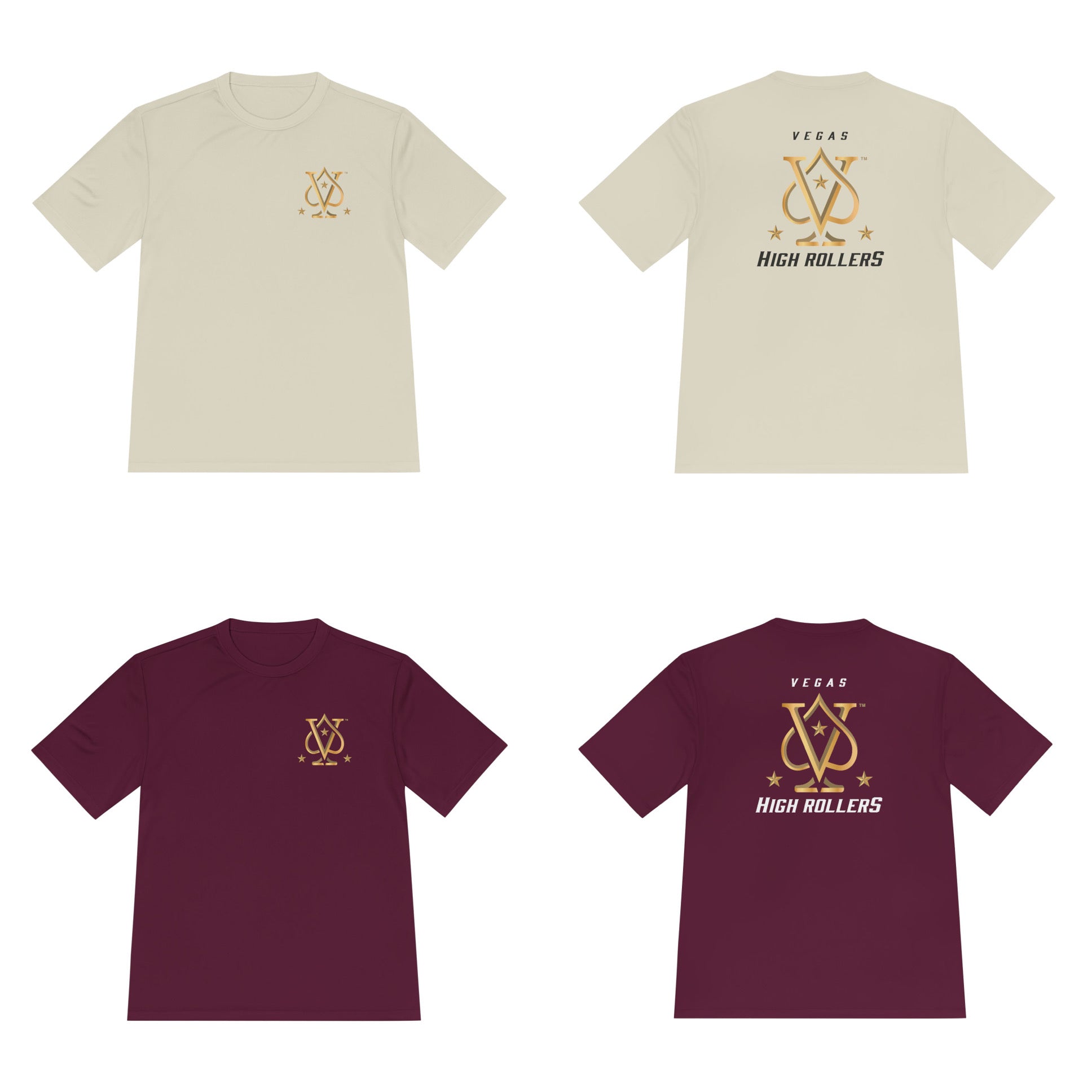 Vegas High Rollers Unisex Polyester T-Shirt - Multiple Colors