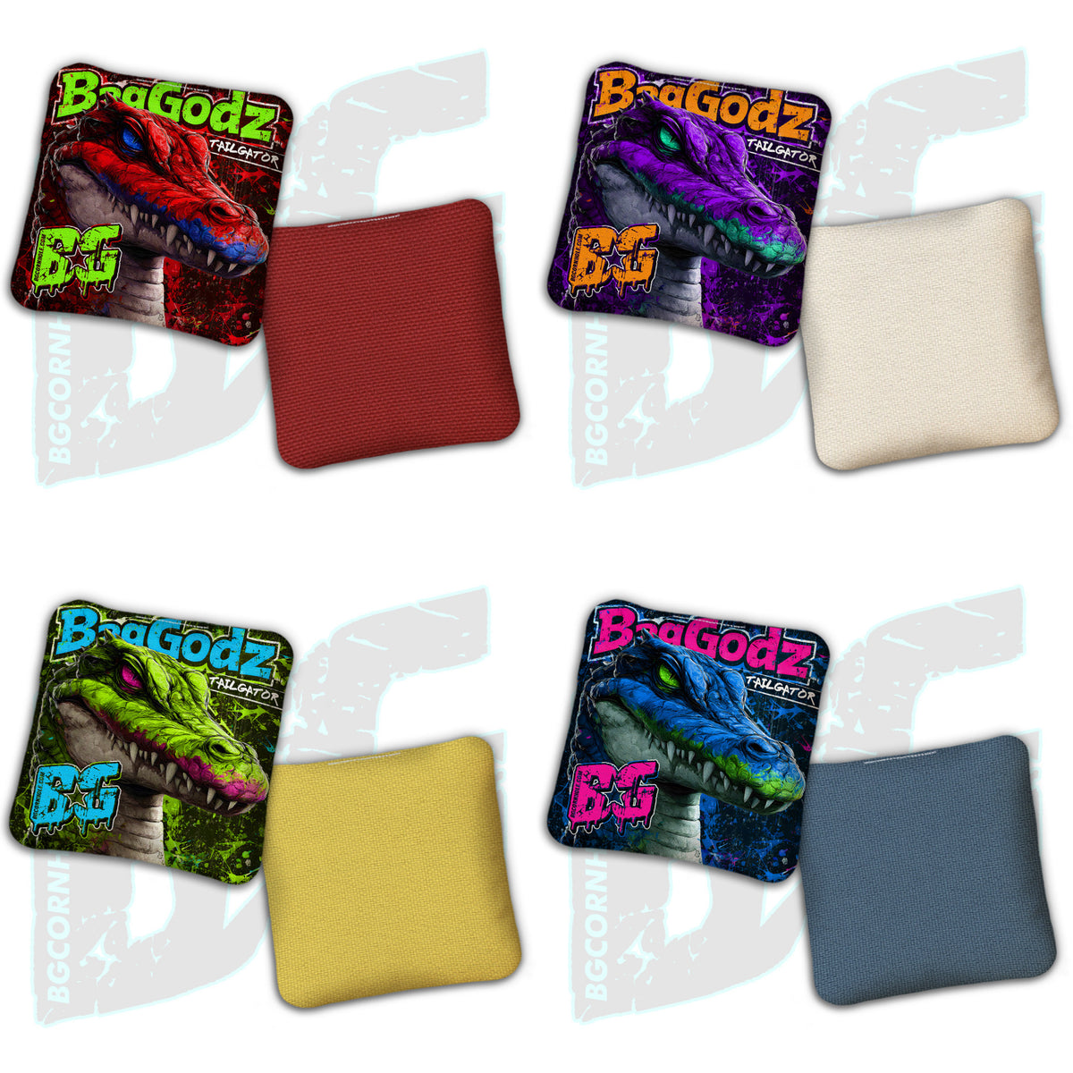 BG Tailgator  - "Street Beast” - Non Stamped Cornhole Bags - SET OF 4 bags