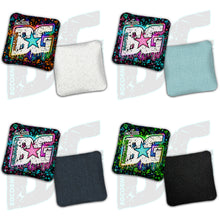 Load image into Gallery viewer, BG Multiple Bag Models - "Dripping Graffiti" - 4" ACL Mini Stamped Cornhole Bags- Set of 4 Bags